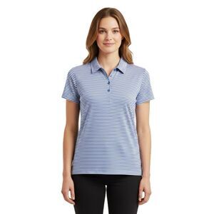 EP Pro Blue & White Striped Polo Shirt